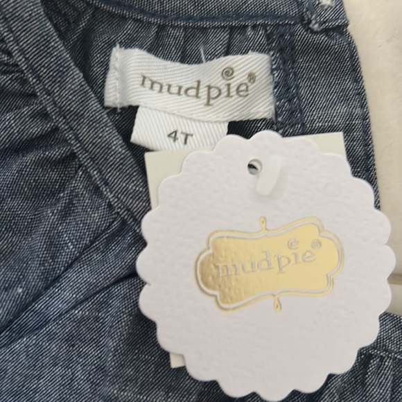 NWT chambray mudpie dress 4T - Picture 2 of 3